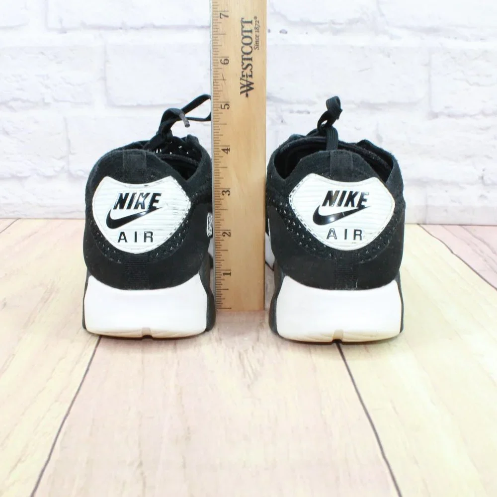 *Nike Air Max Black Flyknit Lace-up Low Top Athletic Sneakers Shoes Size - Picture 6 of 9